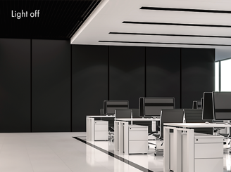 Mynd af Ljóshlíf Q-line Flat Black