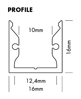 Mynd af Álprófíll S-Line Standard 16x16 Ál