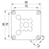 Mynd af Tengidós f/nippla  95x95x60