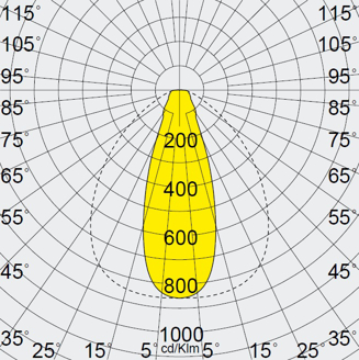 Mynd af Ljós Techno Ellipt.30°x80° 67W