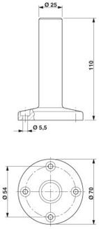 Mynd af Ljósaturn Rörfesting 110mm