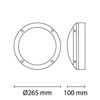 Mynd af Kúpull Retina LED 1200lm Sv.