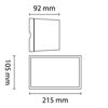 Mynd af Veggljós Case 1x12W 1140lm 2700K Hvítt
