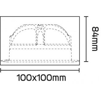 Mynd af Loftljós ÁF Gyro Surface Square 9W Hv.