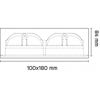 Mynd af Loftljós ÁF Gyro Surface Square 2x9W Sv.
