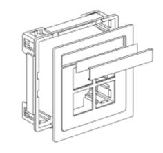 Mynd af Miðja f/4xRJ45 LexCom CYB Hv.