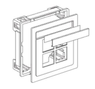 Mynd af Miðja f/4xRJ45 LexCom CYB Ál