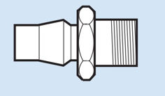 Mynd af Nippill ErgoNIP 10 Utangengjur 1/4" BSP