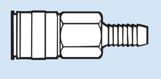 Mynd af Kúpling 15 1/2" 12.5mm Slöngutengi