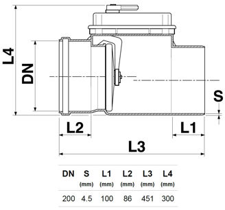 Mynd af PVC Einstefnuloki 200mm