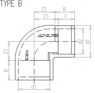 Mynd af PVC Lím Nippil-Hné 63 x 63/50mm