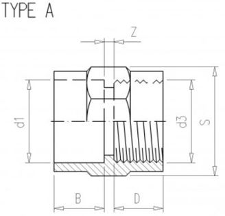 Mynd af PVC Lím Múffutengi 63 x 1 1/4"