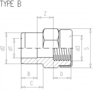 Mynd af PVC Lím Nippil Múffutengi m/Styrkingu 25 x      1/2" 