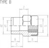 Mynd af PVC Lím Nippil Múffutengi m/Styrkingu 63 x  2" 
