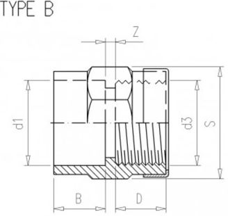 Mynd af PVC Lím Múffutengi m/Styrkingu  32 x    1" 
