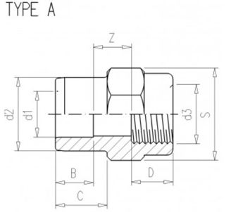 Mynd af PVC Lím Nippil-Múffu-Múffutengi 32/40mm x 1 1/4"