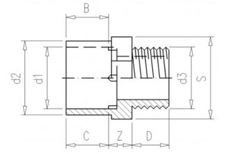 Mynd af PVC Lím Nippil-Nippiltengi 25mm x      1/2" 