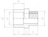 Mynd af PVC Lím Nippiltengi  25/32mm x     3/4" 
