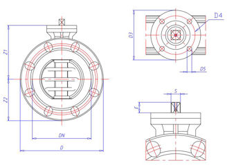Mynd af PVC Lím Spjaldloki  75mm (DN65)