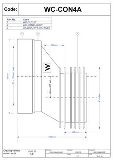 Mynd af WC Hólkur 4"/110mm -  40mm hjámiðja