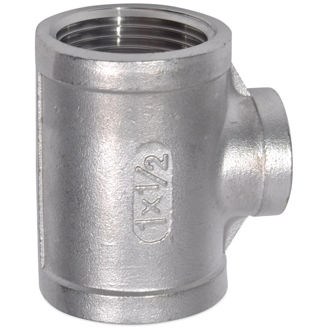 Mynd af Minnkunar-Té 1x      1/2" Ryðfrítt