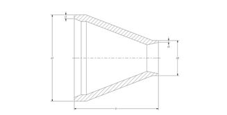Mynd af Suðu-Minnkun 4" x 2 1/2"