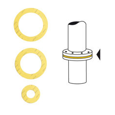Mynd af Flangs pakkning   1 1/4" - 43 x 82 mm