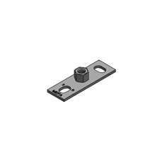 Mynd af Fótstykki m/ró M8/M10 - 180 x 35 x 4 mm