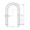 Mynd af U-Járn fyrir Sprinkler 2 1/2" - 10 x 76,1mm