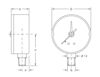 Mynd af Þrýstimælir 10 bör - 63mm