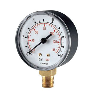 Mynd af Þrýstimælir 6 bör - 63mm