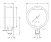 Mynd af Vökvafylltur þrýstimælir 6 bör - 63mm
