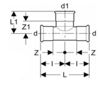 Mynd af Press Stækkunar-Té Galvaniserað 12 x 15 x 12 mm