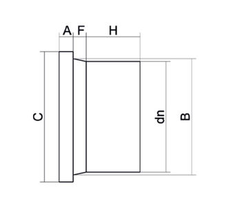 Mynd af Flangskragi DN 125 - SDR 11