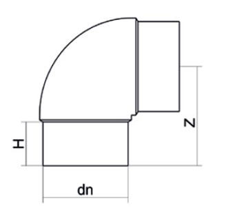 Mynd af Hné DN 125 - SDR 11