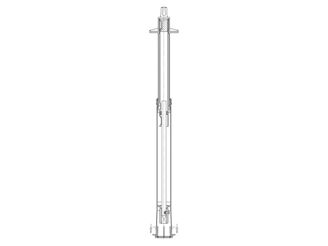 Mynd af Stillanleg framlengingara stöng fyrir E2 Loka DN 125-150  1,3-1,8m