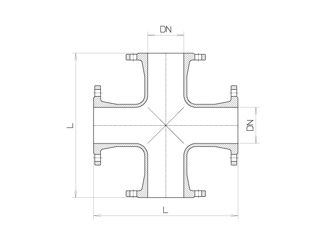 Mynd af Flangs Kross DN200 / 600mm