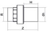 Mynd af Suðu nippiltengi DN 110/4" - SDR 11