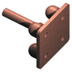 Mynd af Jarðmiðja 4 gata M8 85x85mm