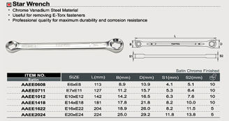 Mynd af E - Lykill   E20 x E24  224 mm