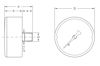 Mynd af Þrýstimælir 6 bör - 63mm