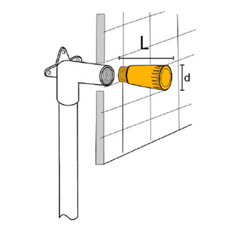 Mynd af Plasttappi 1/2" - Blár