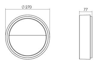Mynd af Frame Round veggljós Hvítt
