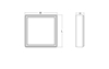Mynd af Frame Square LED loft-/veggljós Svart