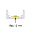 Mynd af Álprófíll A1 Low 17x8mm 2m Sv.