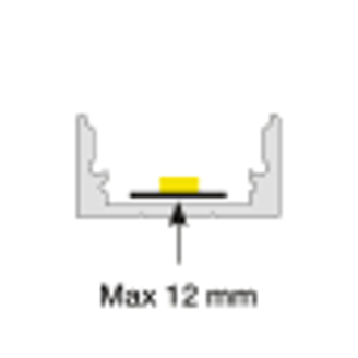 Mynd af Álprófíll A1 Low 17x8mm 2m Sv.