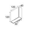 Mynd af Modular Split Small Hvítt/Gyllt