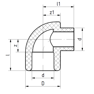 Mynd af PP-R FS Nippil Hné 25mm