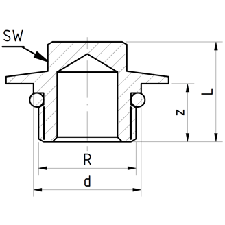 Mynd af PP-R FS Tappi 1"