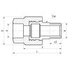 Mynd af PP-R FS Nippiltengi 75mm x 2"